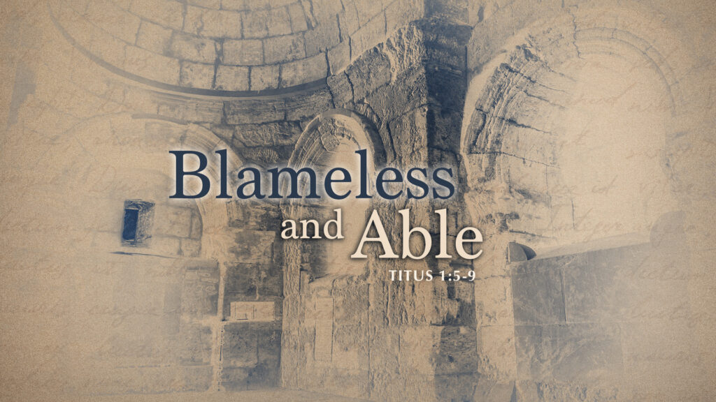 Blameless and Able, Personal Conduct